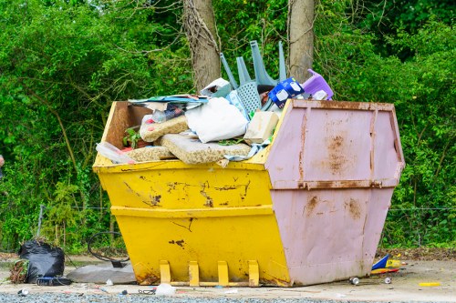 Professional team conducting office clearance
